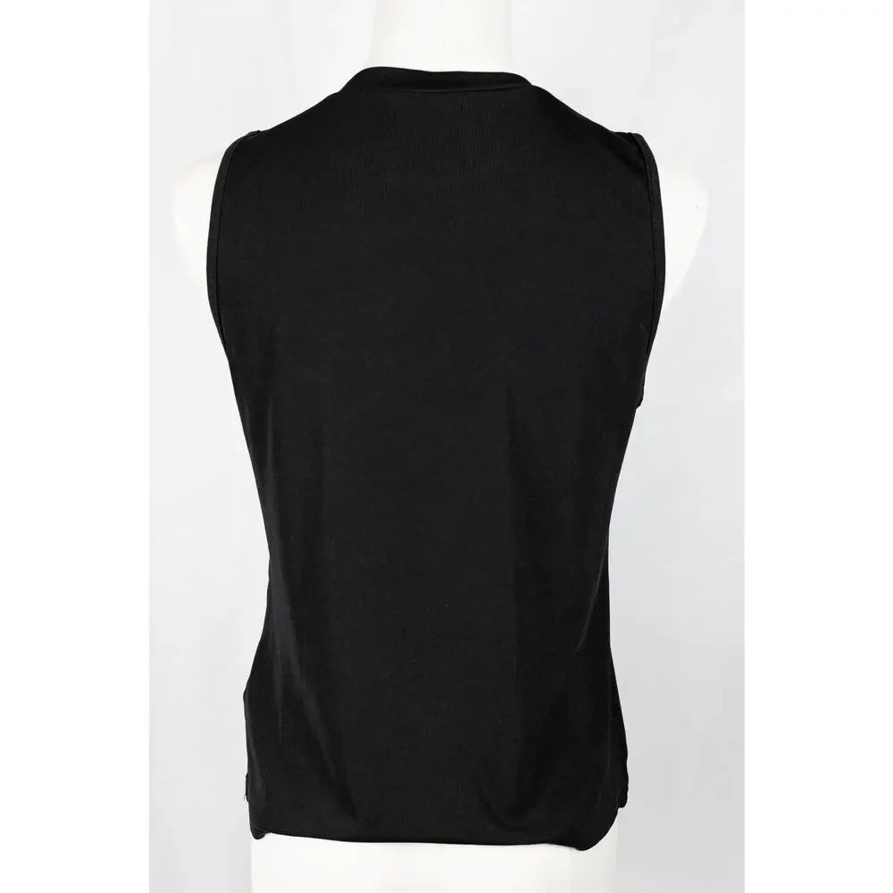 Shein Size M Top Beaded Sleeveless Black - Picture 2 of 6